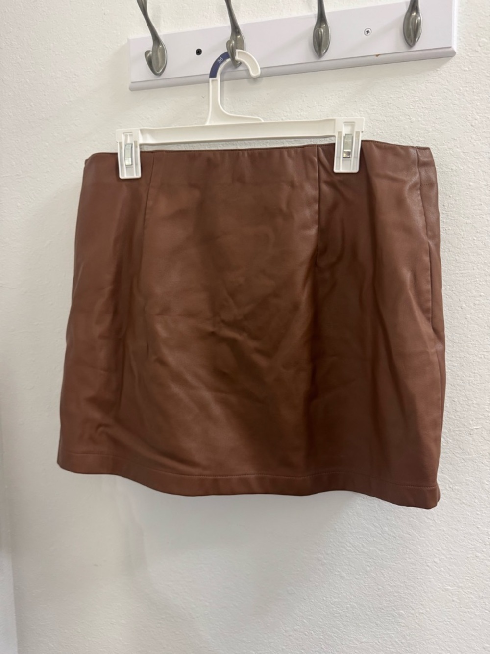 Abercrombie & Fitch Chocolate Brown Faux Leather Mini Skirt